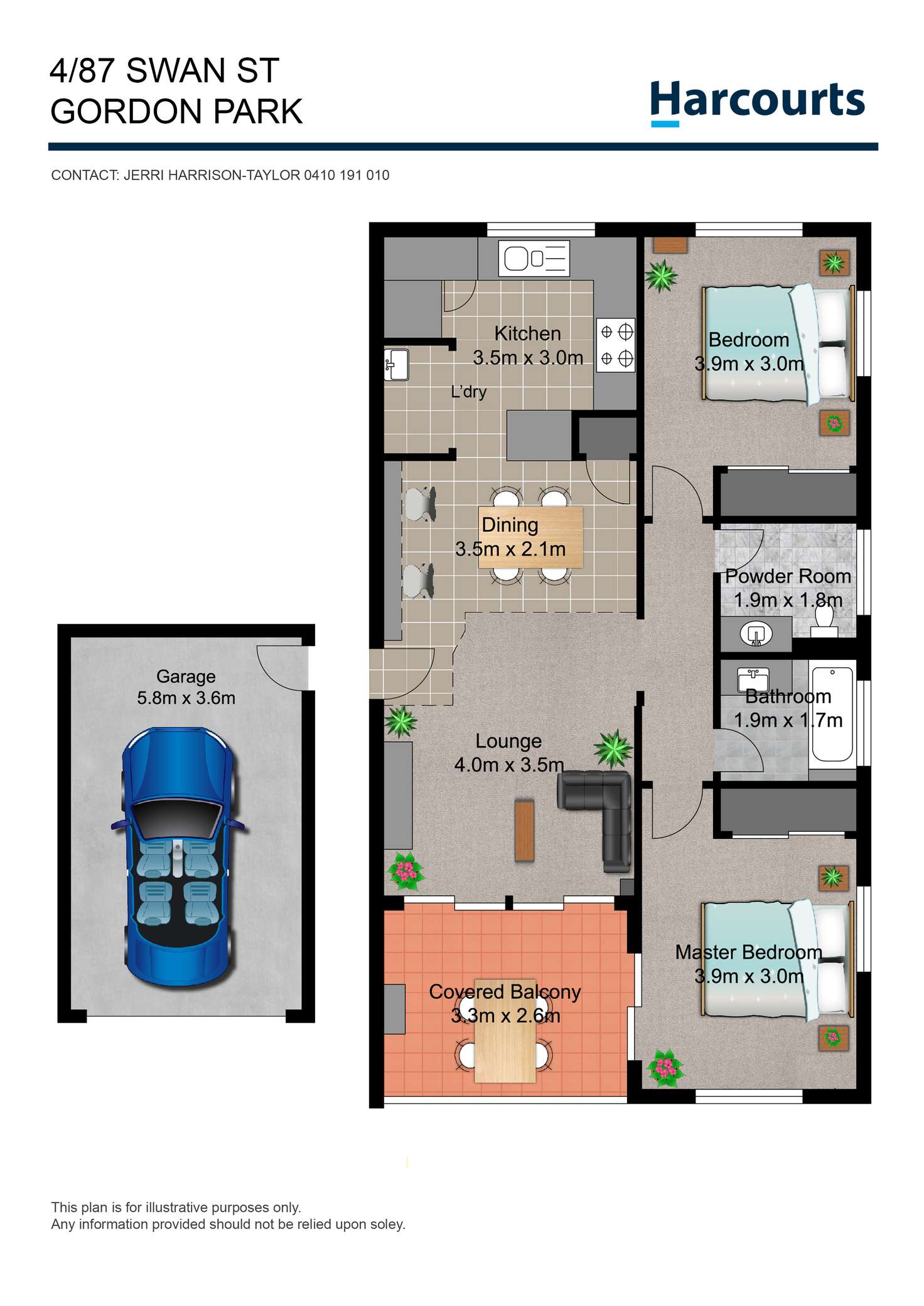 Floorplan of Homely unit listing, 4/87 Swan Street, Gordon Park QLD 4031