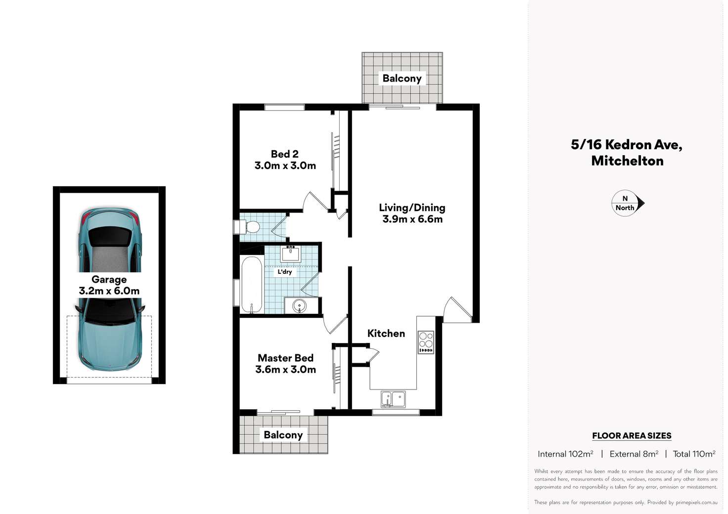 Floorplan of Homely apartment listing, 5/16 Kedron Avenue, Mitchelton QLD 4053