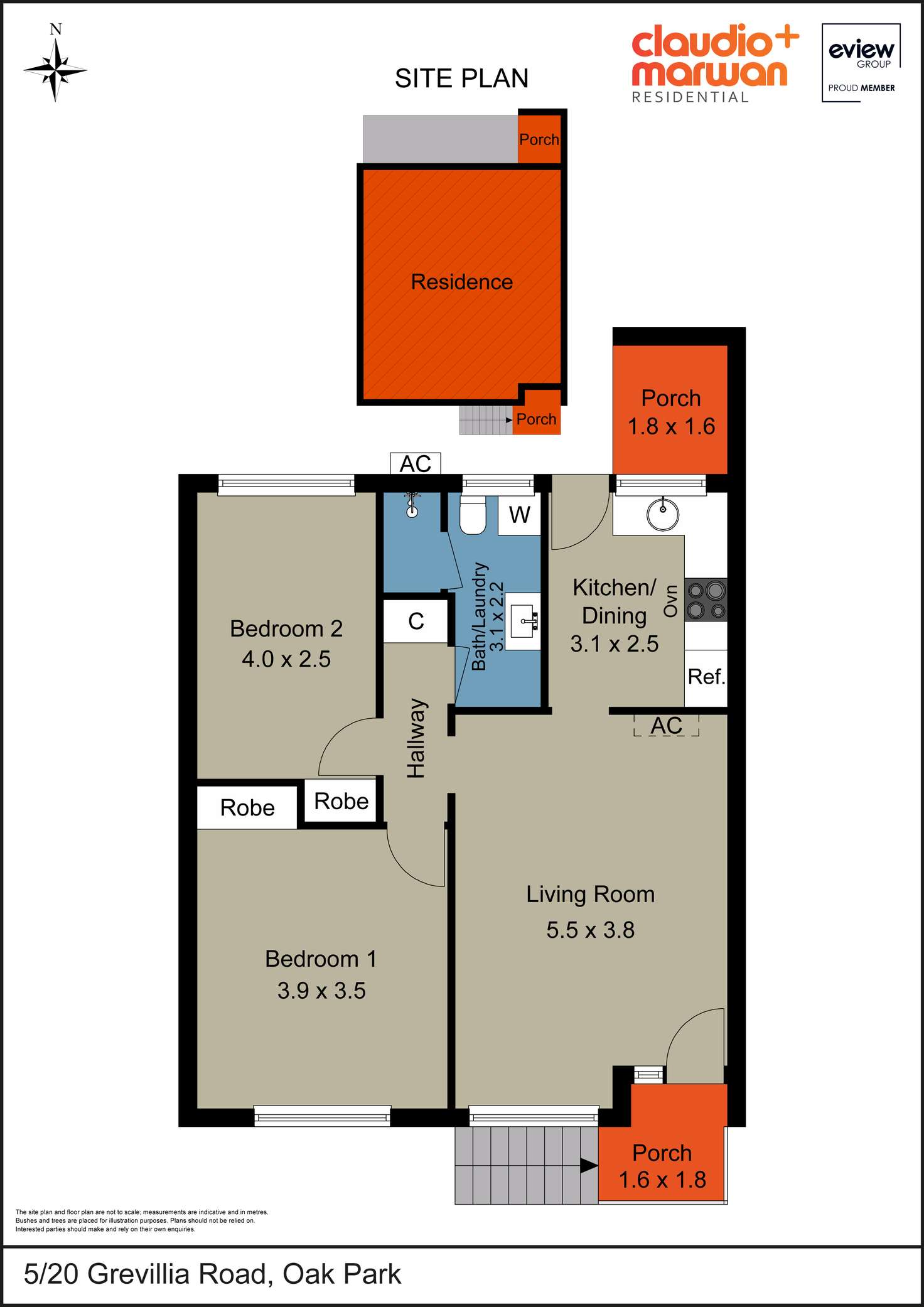 Floorplan of Homely unit listing, 5/20 Grevillia Road, Oak Park VIC 3046