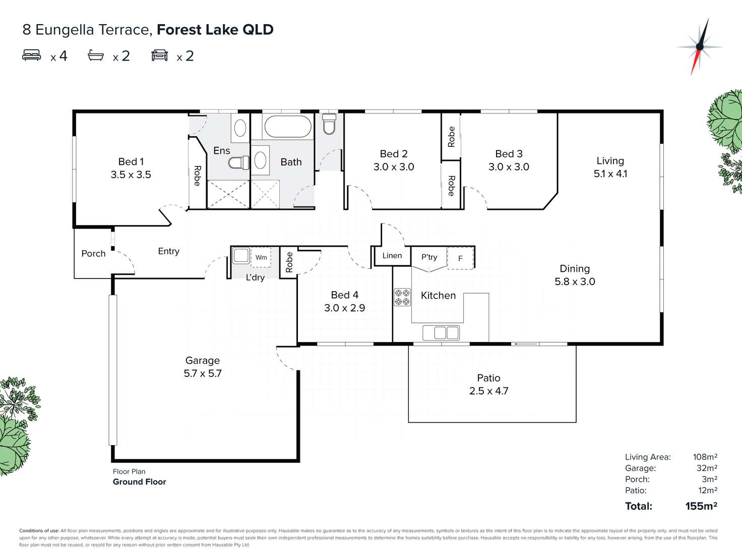 Floorplan of Homely house listing, 8 Eungella Terrace, Forest Lake QLD 4078