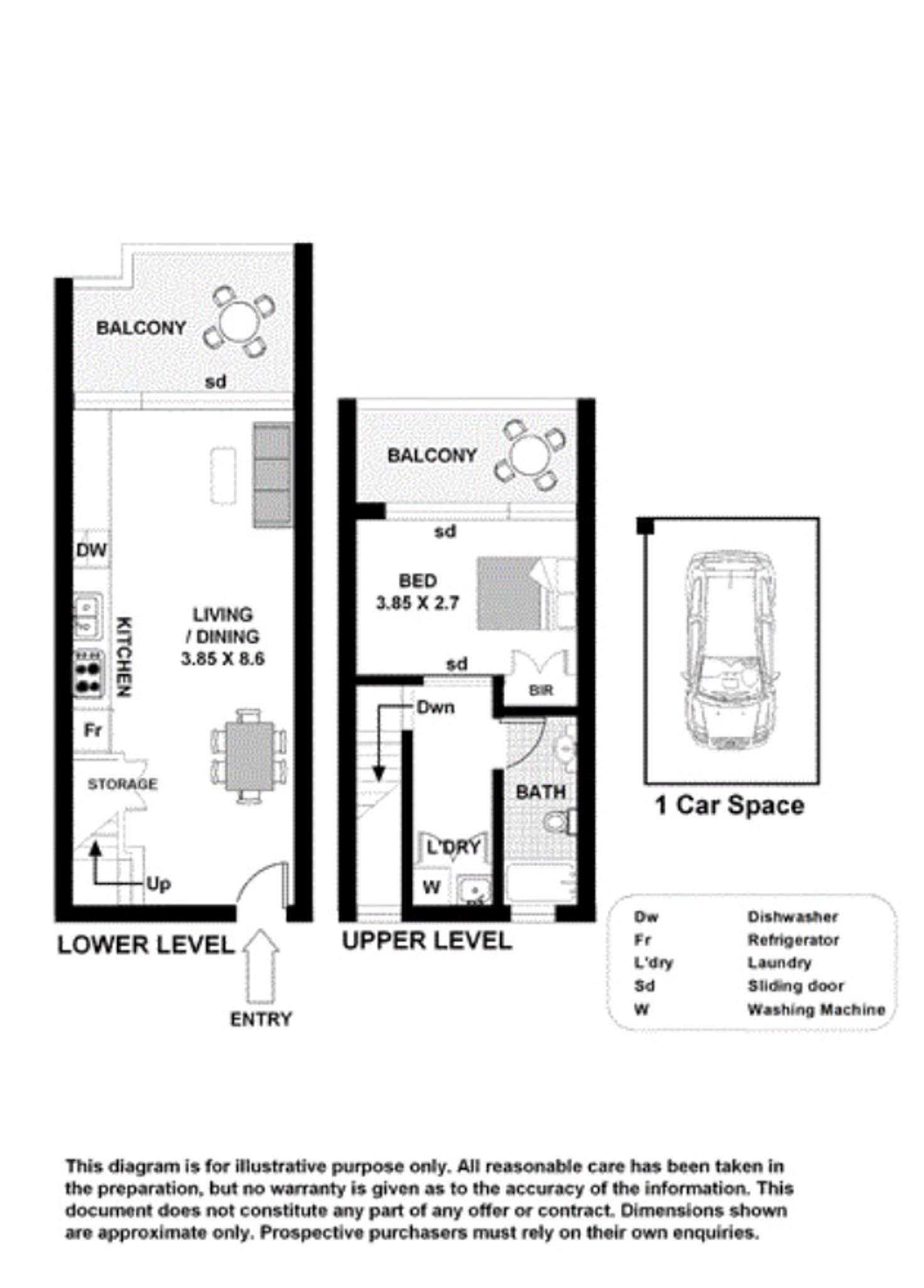 Floorplan of Homely apartment listing, 15/142-144 Francis Street, Bondi Beach NSW 2026