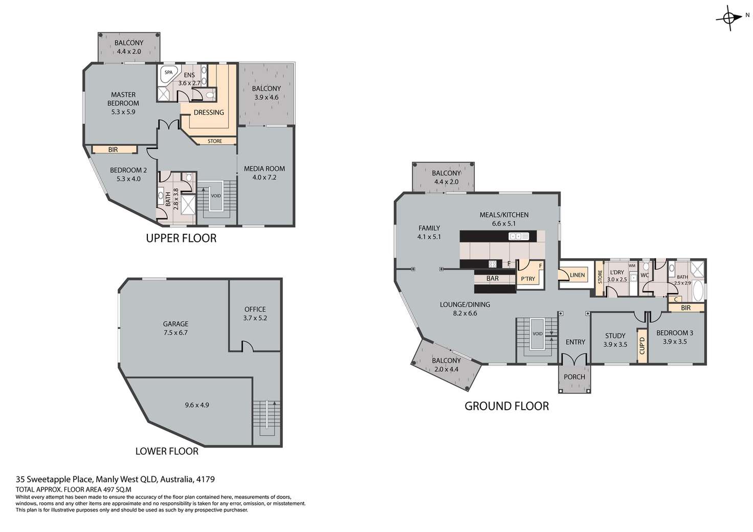 Floorplan of Homely house listing, 35 Sweetapple Place, Manly West QLD 4179