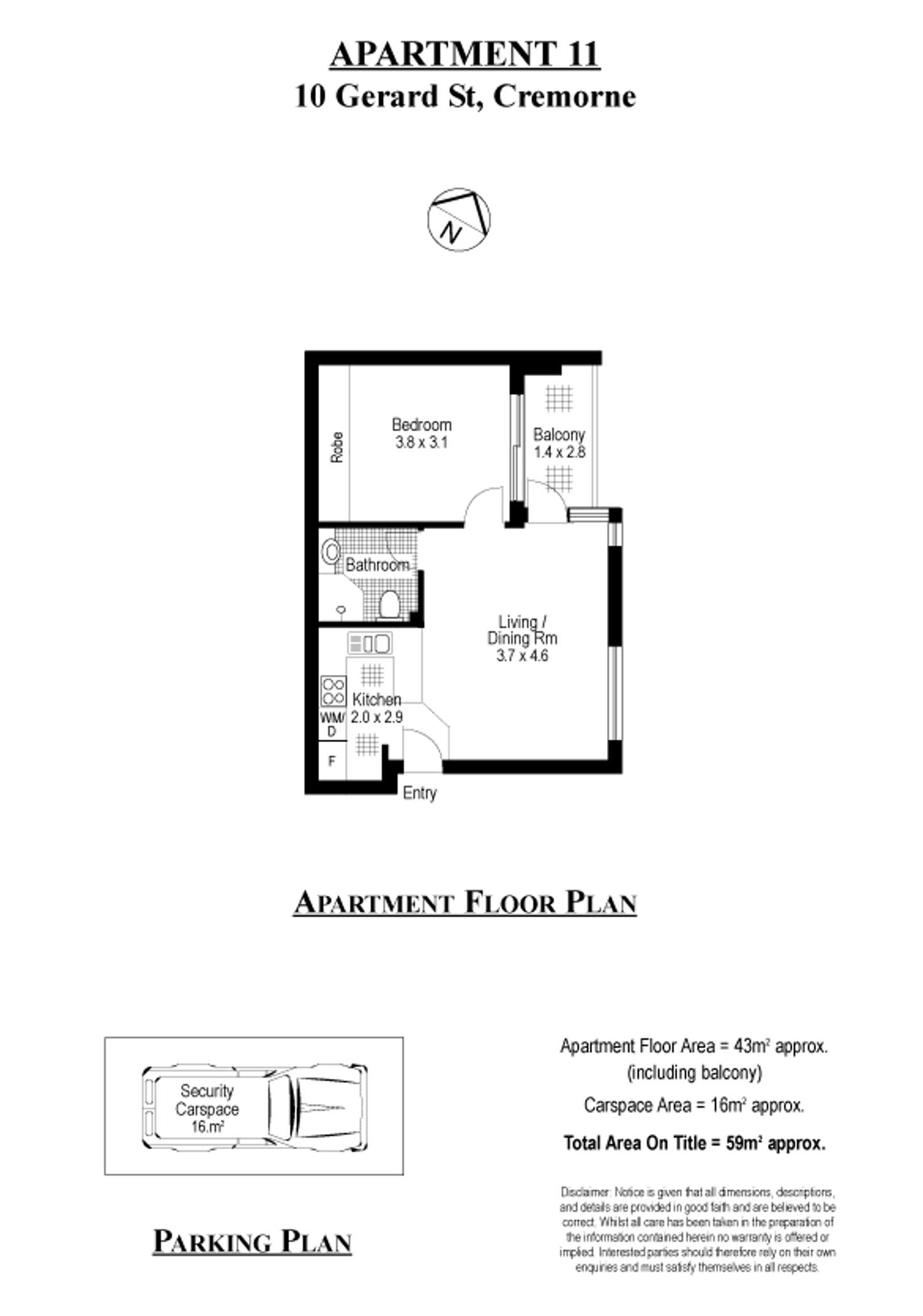 Floorplan of Homely apartment listing, 11/10-12 Gerard Street, Cremorne NSW 2090