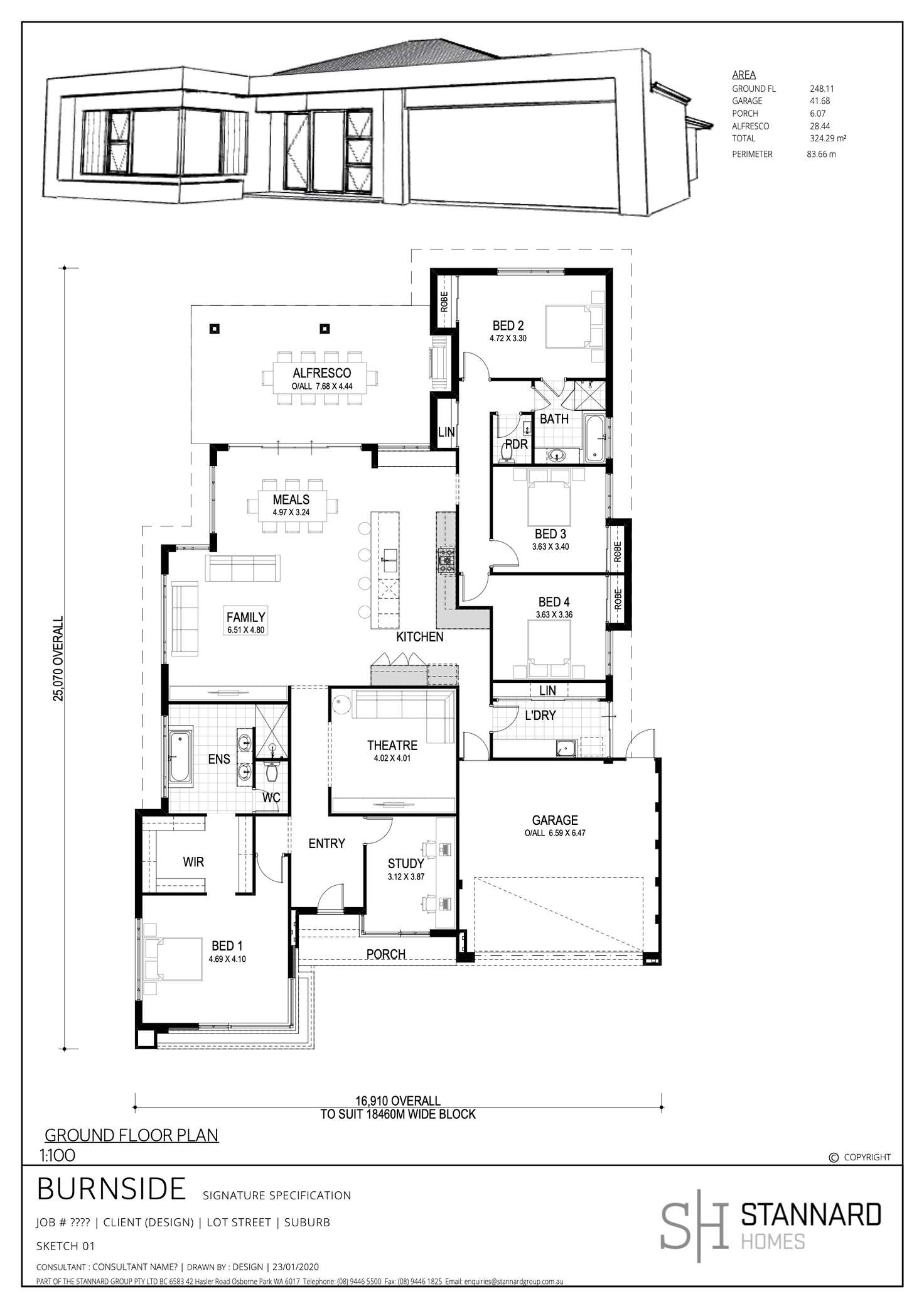 Floorplan of Homely residentialLand listing, 95 Burleigh Drive, Burns Beach WA 6028