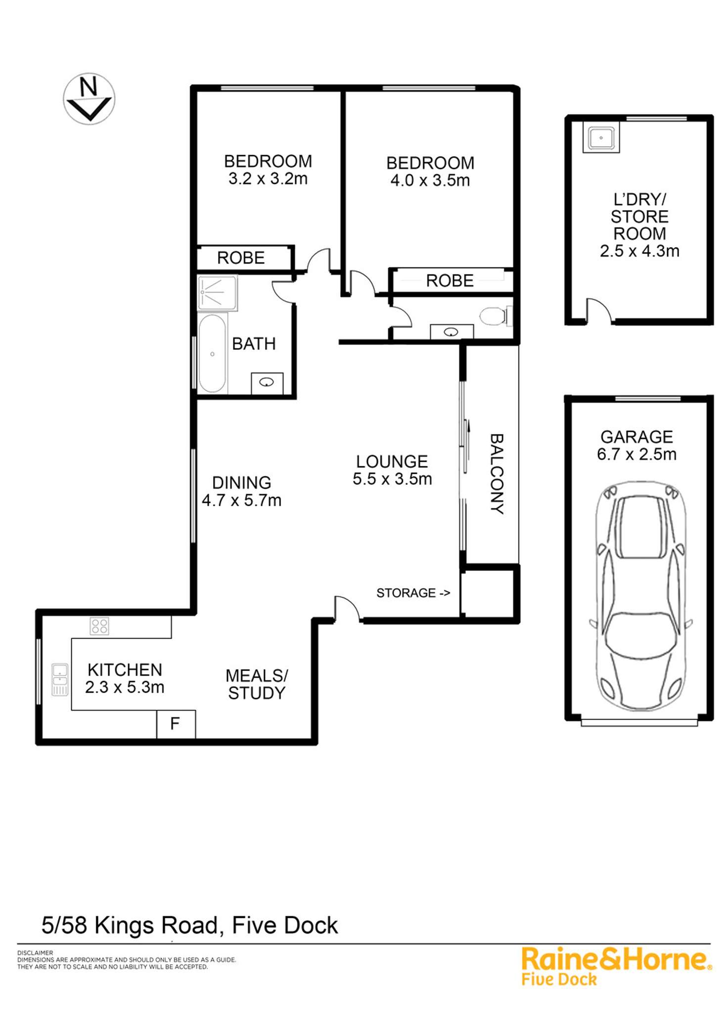 Floorplan of Homely apartment listing, 5/58 KINGS ROAD, Five Dock NSW 2046