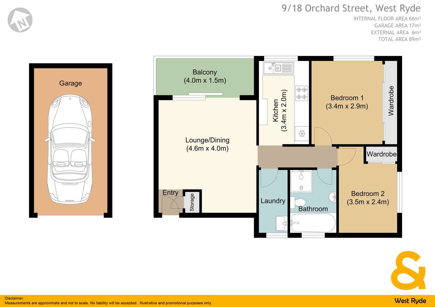 Floorplan of Homely apartment listing, 9/18-20 Orchard St, West Ryde NSW 2114