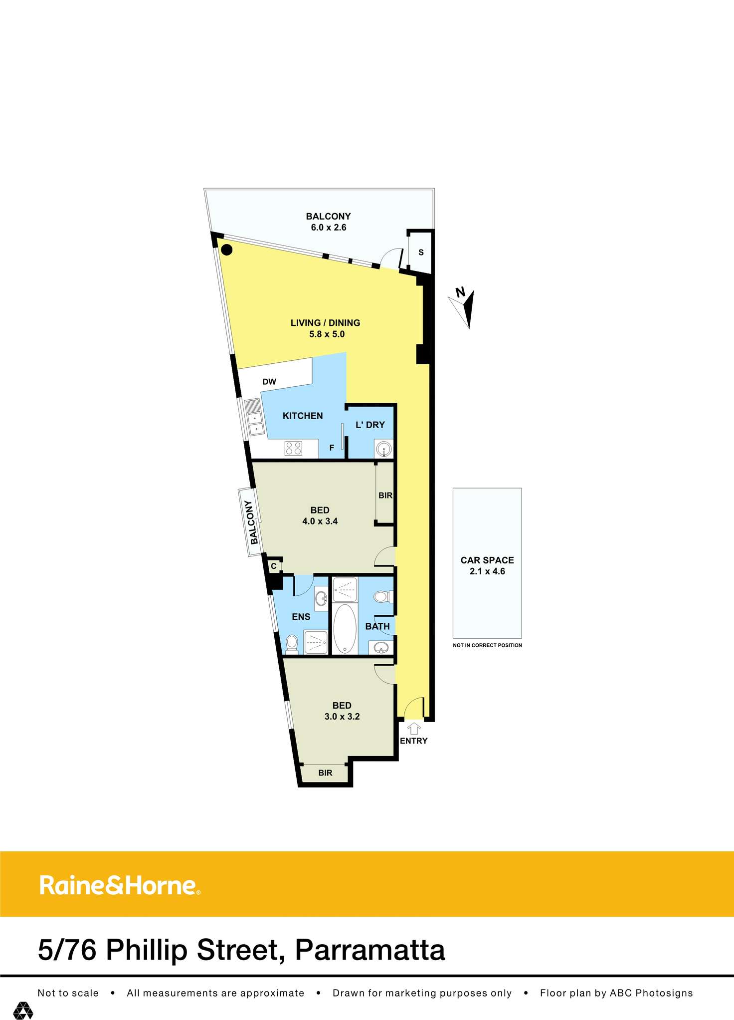 Floorplan of Homely apartment listing, 5/76 Phillip Street, Parramatta NSW 2150