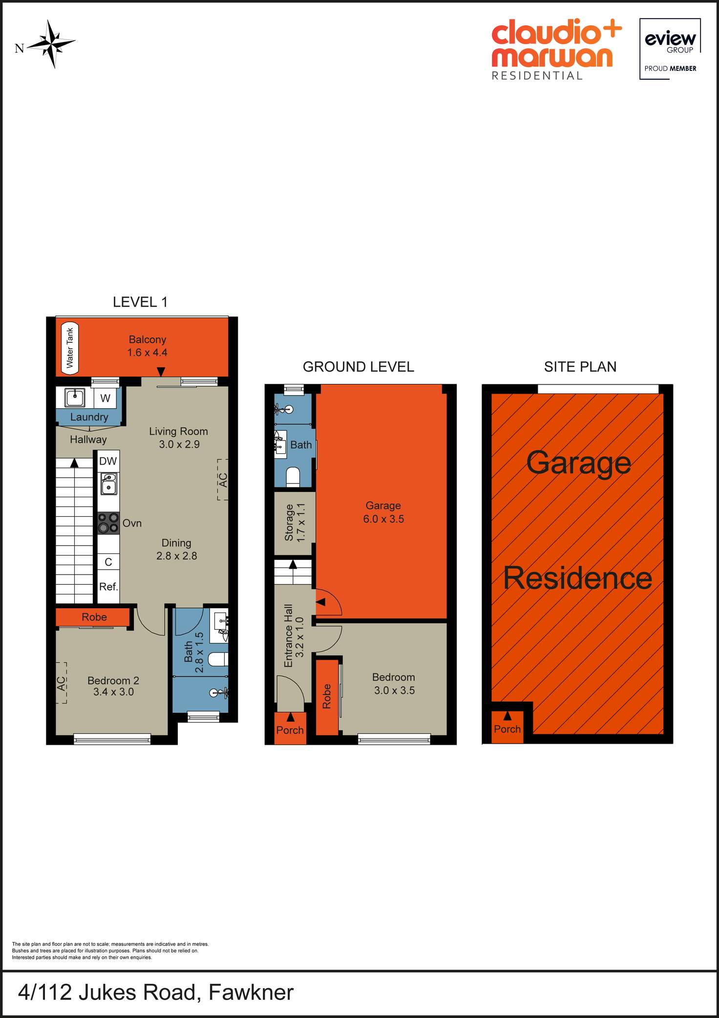 Floorplan of Homely townhouse listing, 5/112 Jukes Road, Fawkner VIC 3060