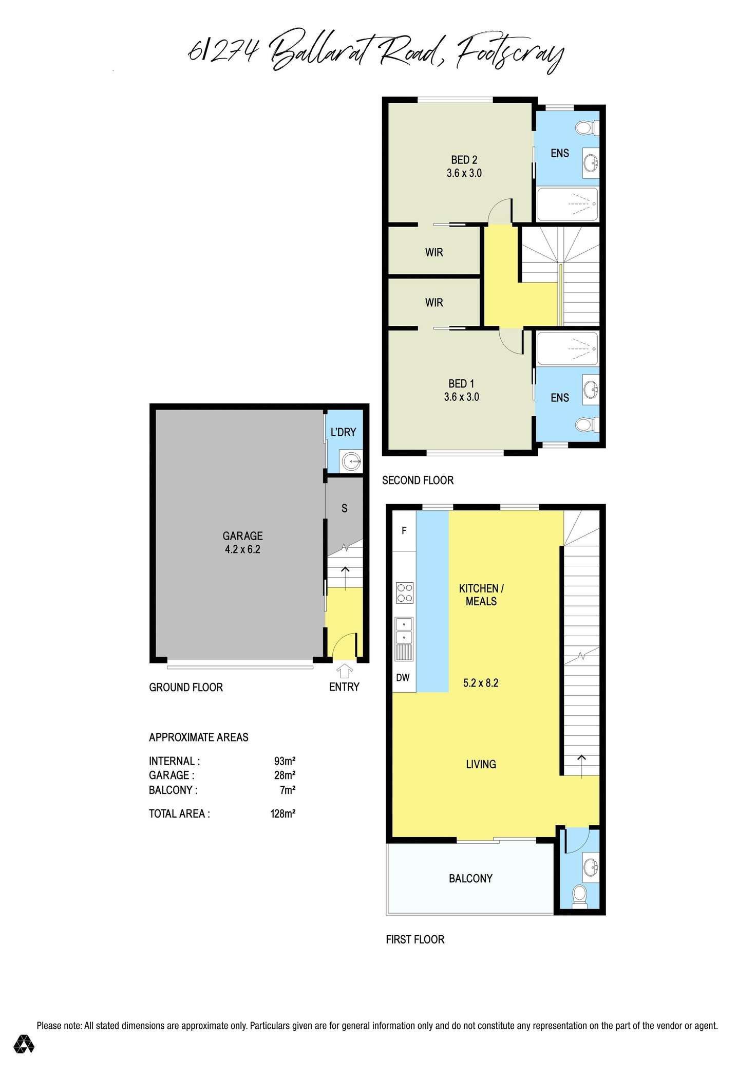 Floorplan of Homely townhouse listing, 6/274 Ballarat Road, Footscray VIC 3011