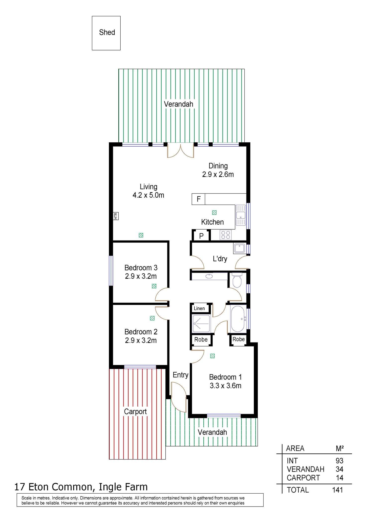 Floorplan of Homely house listing, 17 Eton Common, Ingle Farm SA 5098