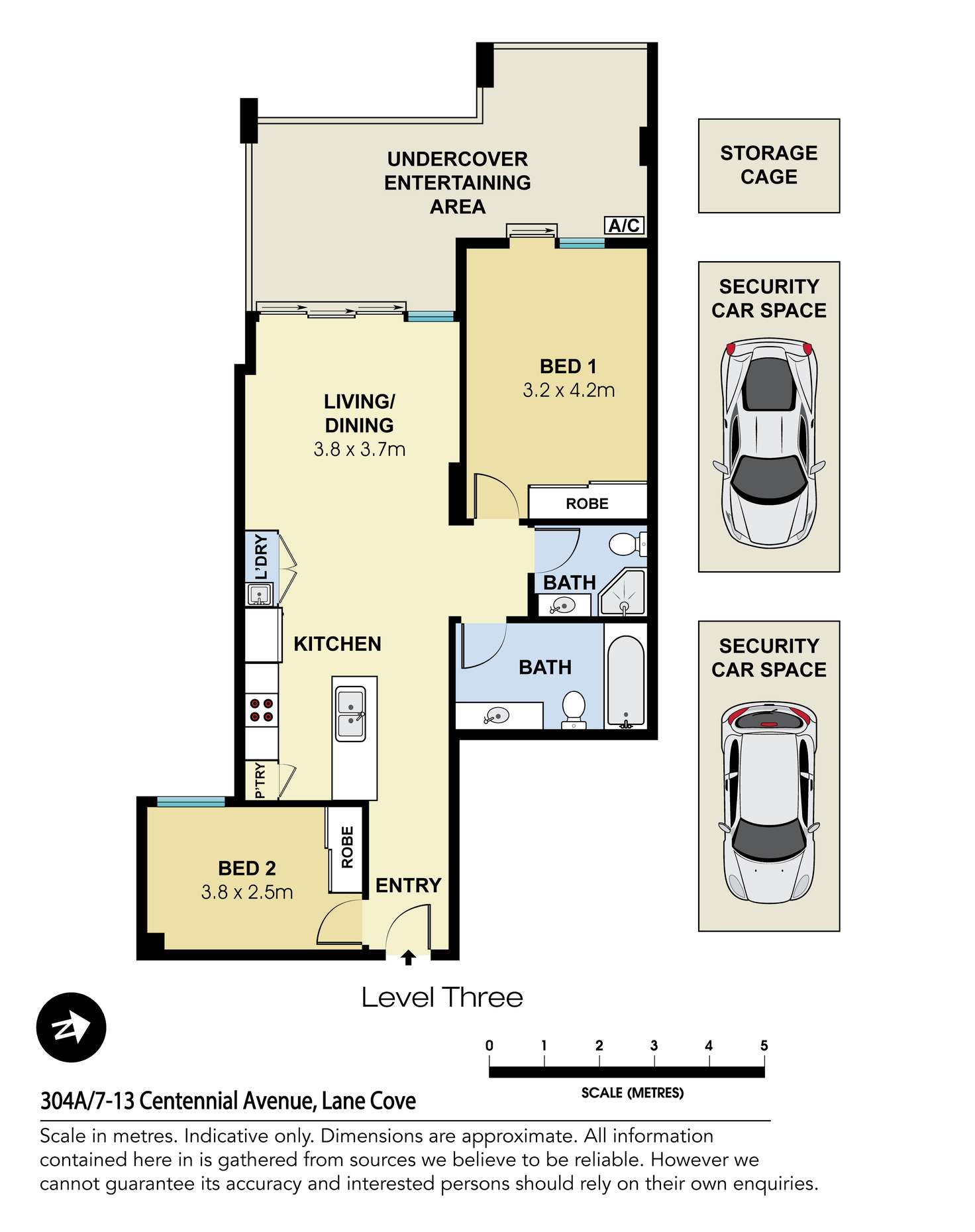 Floorplan of Homely apartment listing, 304A/7-13 Centennial Avenue, Lane Cove NSW 2066