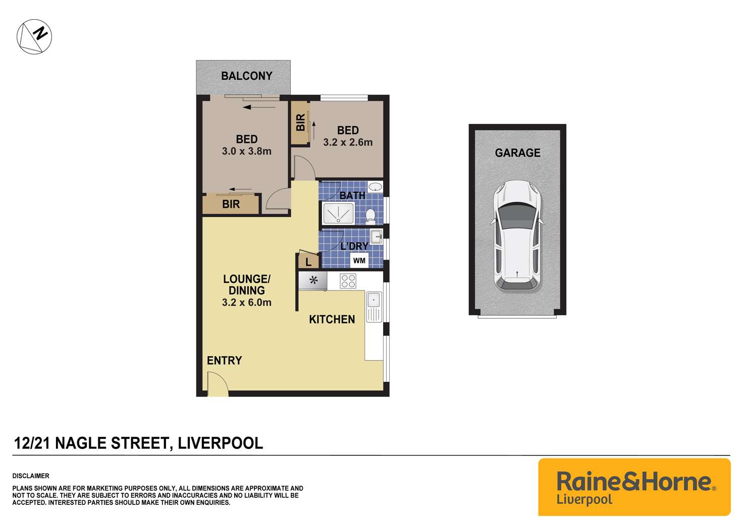 Floorplan of Homely unit listing, 12/21 Nagle Street, Liverpool NSW 2170