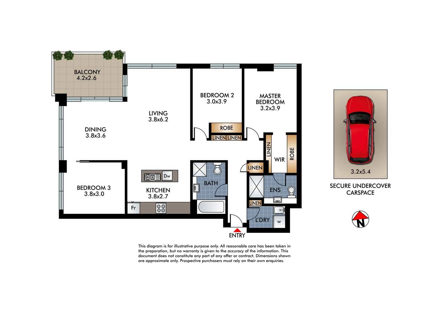 Floorplan of Homely apartment listing, 201/97 Boyce Road, Maroubra NSW 2035