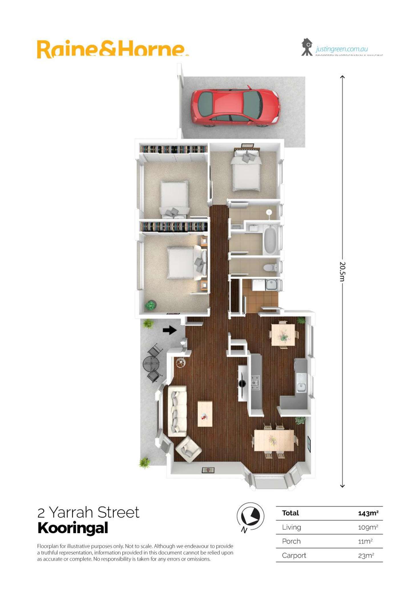 Floorplan of Homely house listing, 2 Yarrah Street, Kooringal NSW 2650