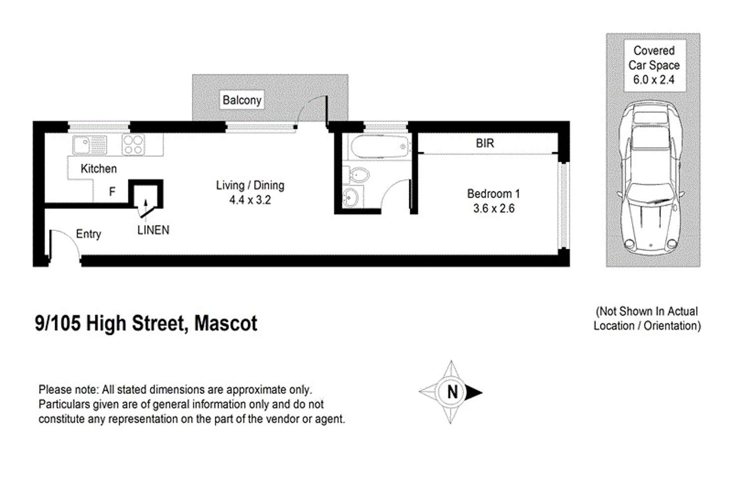 Floorplan of Homely unit listing, 9/105 High Street, Mascot NSW 2020