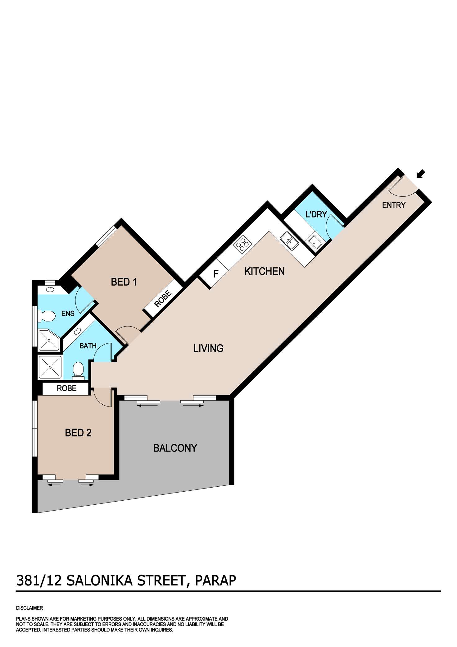 Floorplan of Homely apartment listing, 381/12 Salonika Street, Parap NT 820
