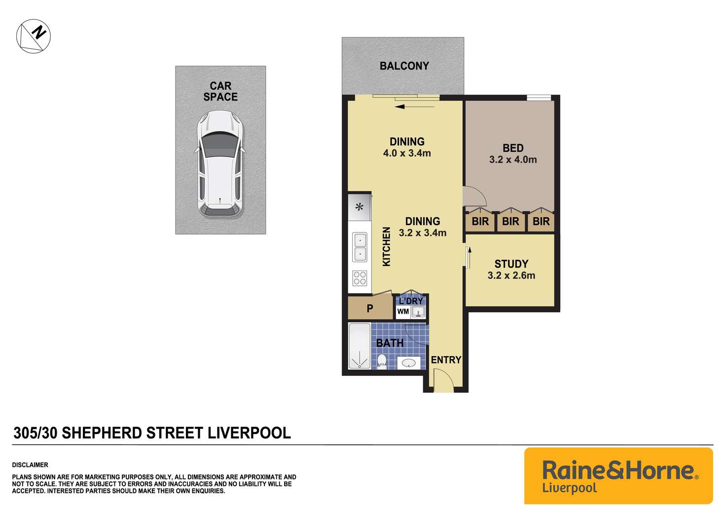 Floorplan of Homely unit listing, 305/30 Shepherd Street, Liverpool NSW 2170