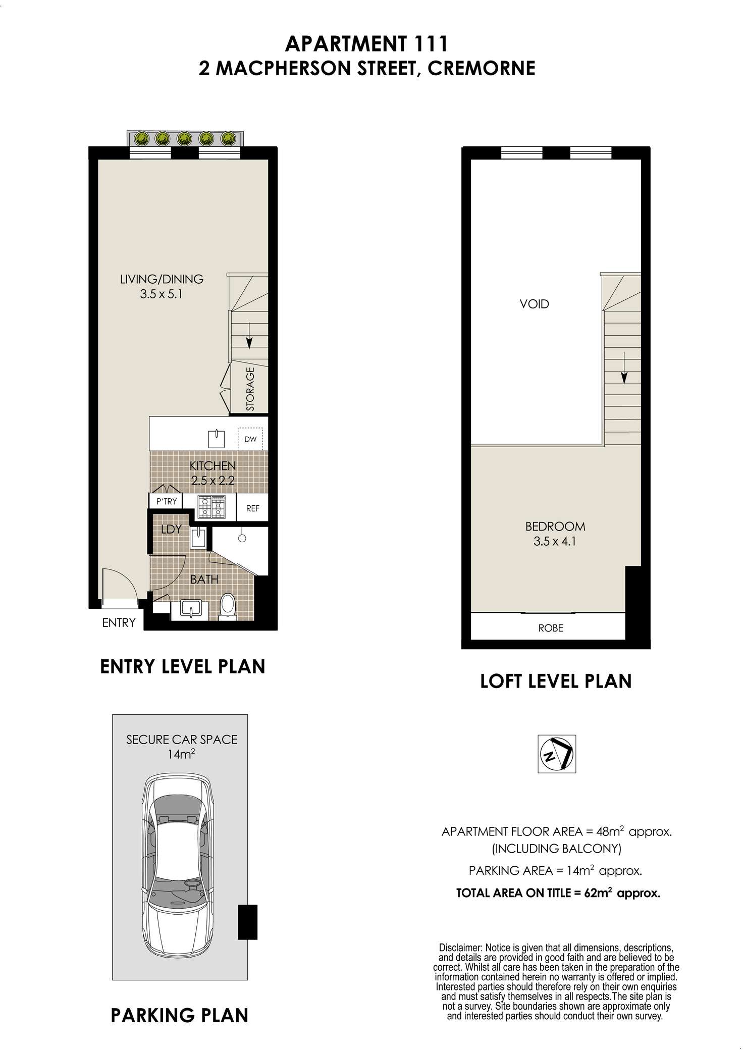 Floorplan of Homely apartment listing, 111/2 Macpherson Street, Cremorne NSW 2090