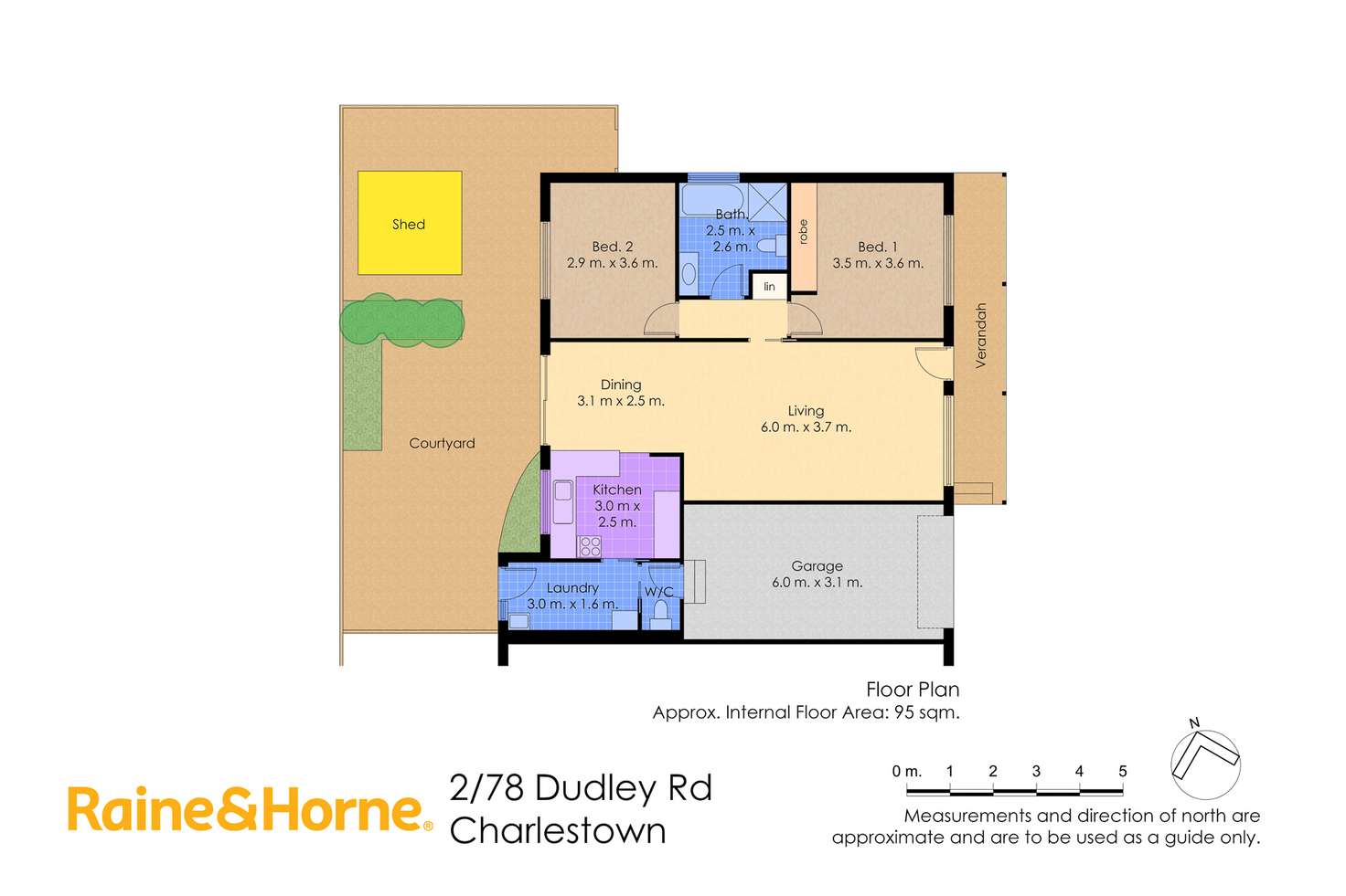 Floorplan of Homely unit listing, 2/78 Dudley Road, Charlestown NSW 2290
