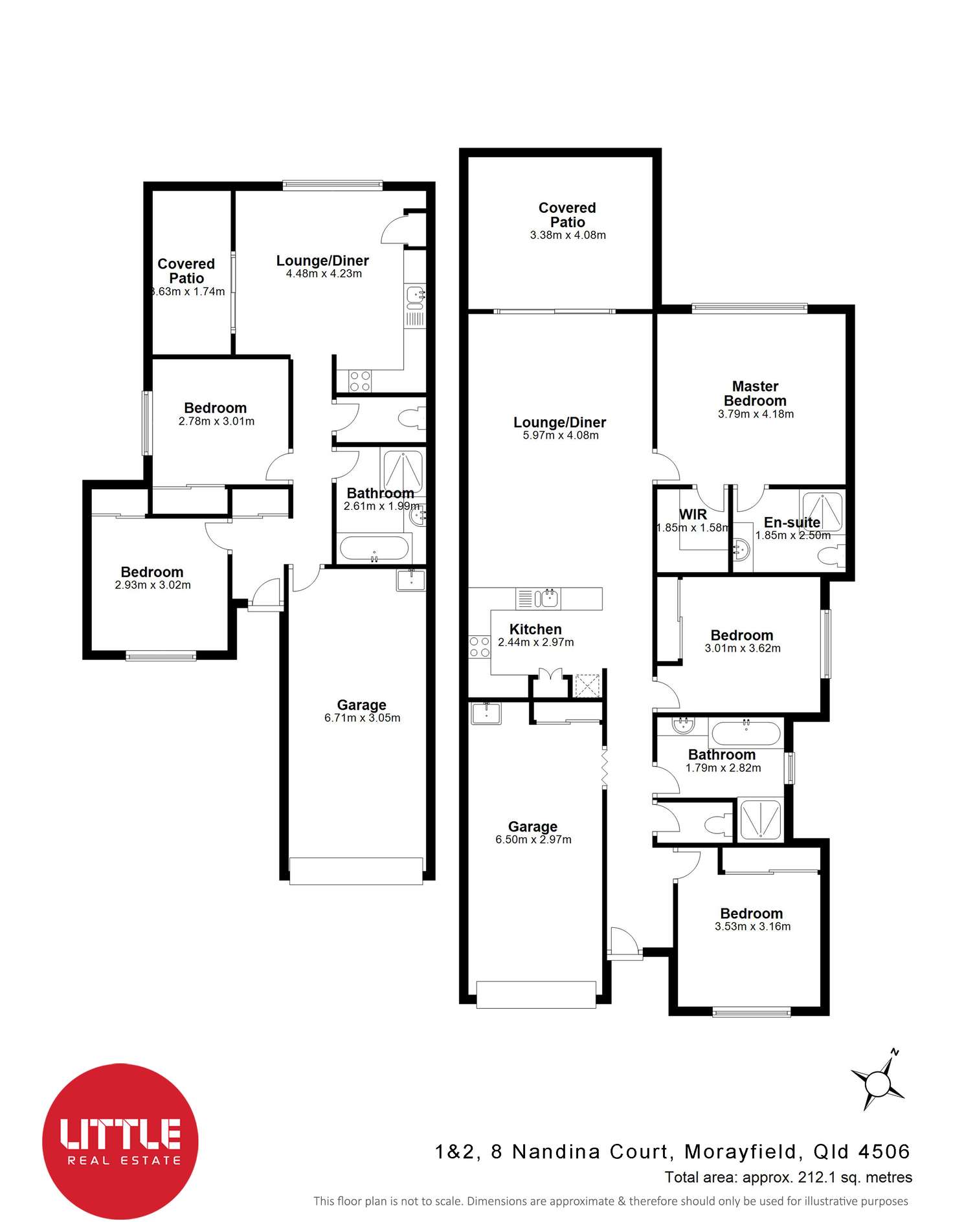 Floorplan of Homely semiDetached listing, 1&2/8 Nandina Court, Morayfield QLD 4506
