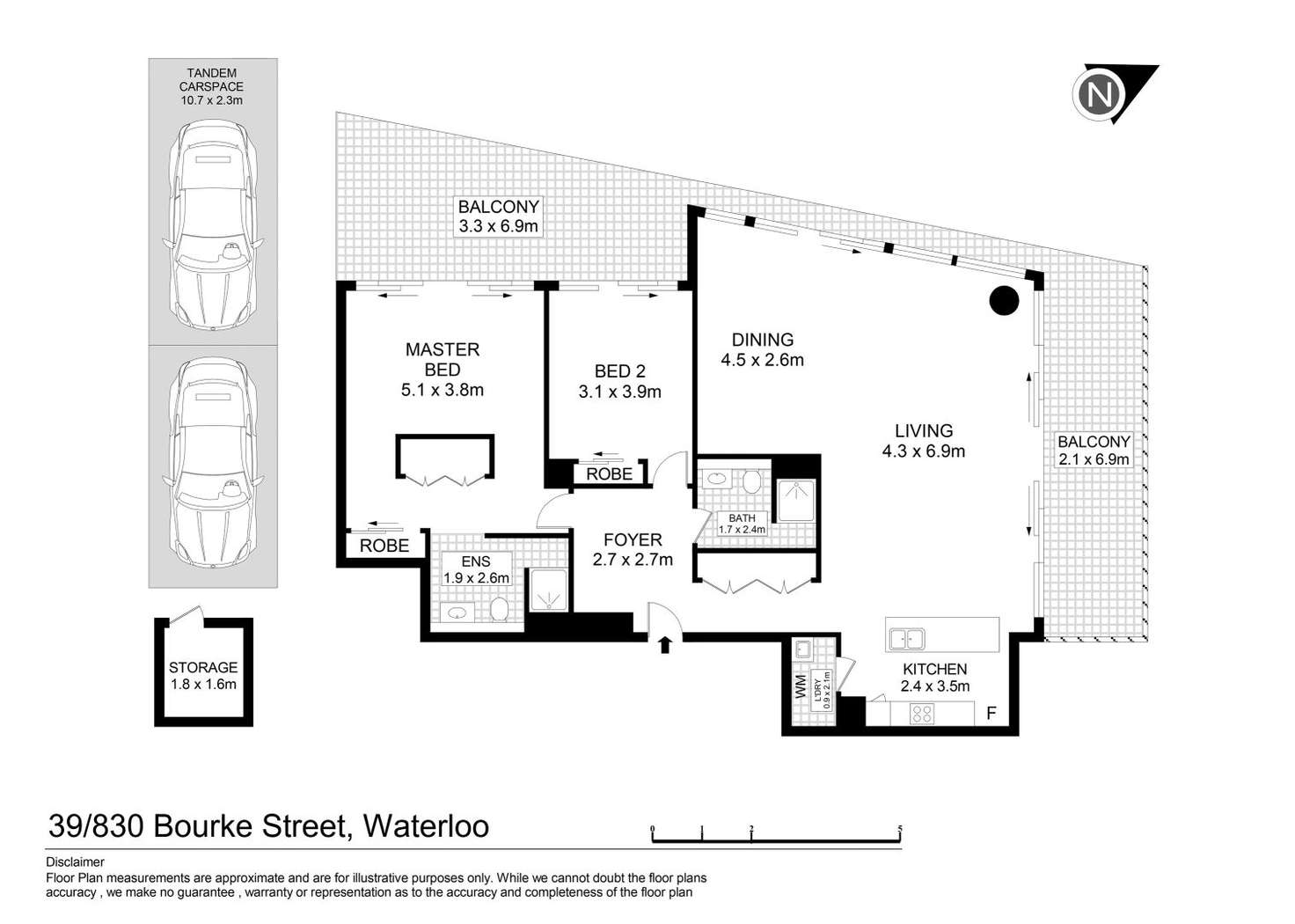 Floorplan of Homely apartment listing, 39/830 Bourke Street, Waterloo NSW 2017