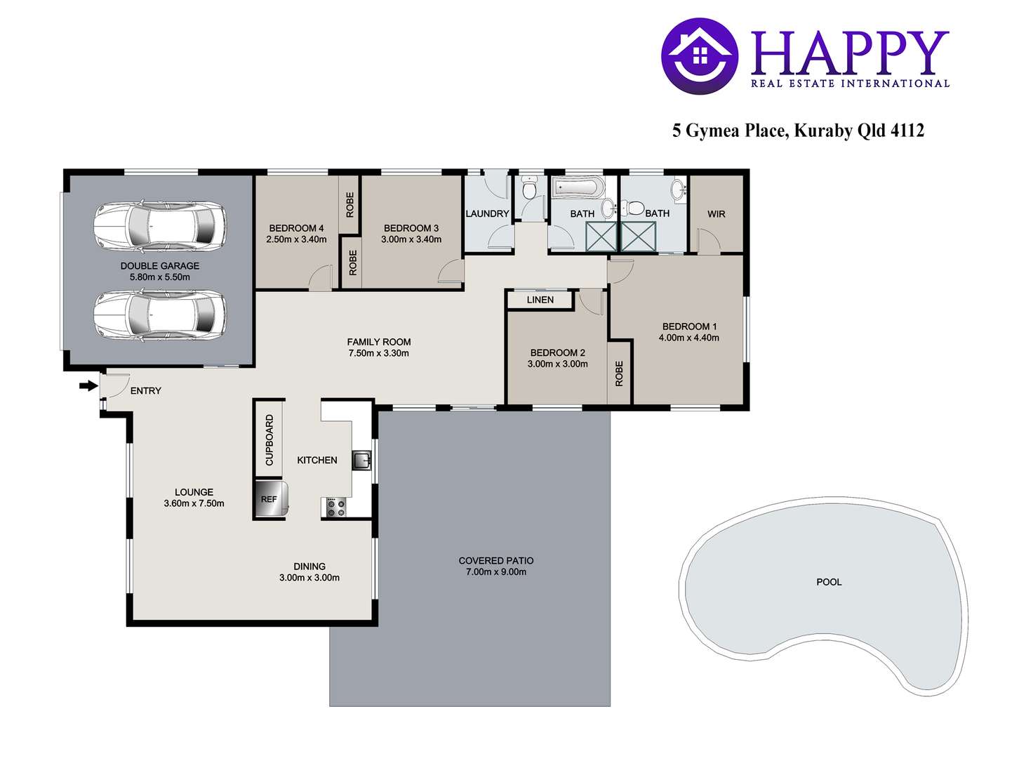 Floorplan of Homely house listing, 5 Gymea Place, Kuraby QLD 4112