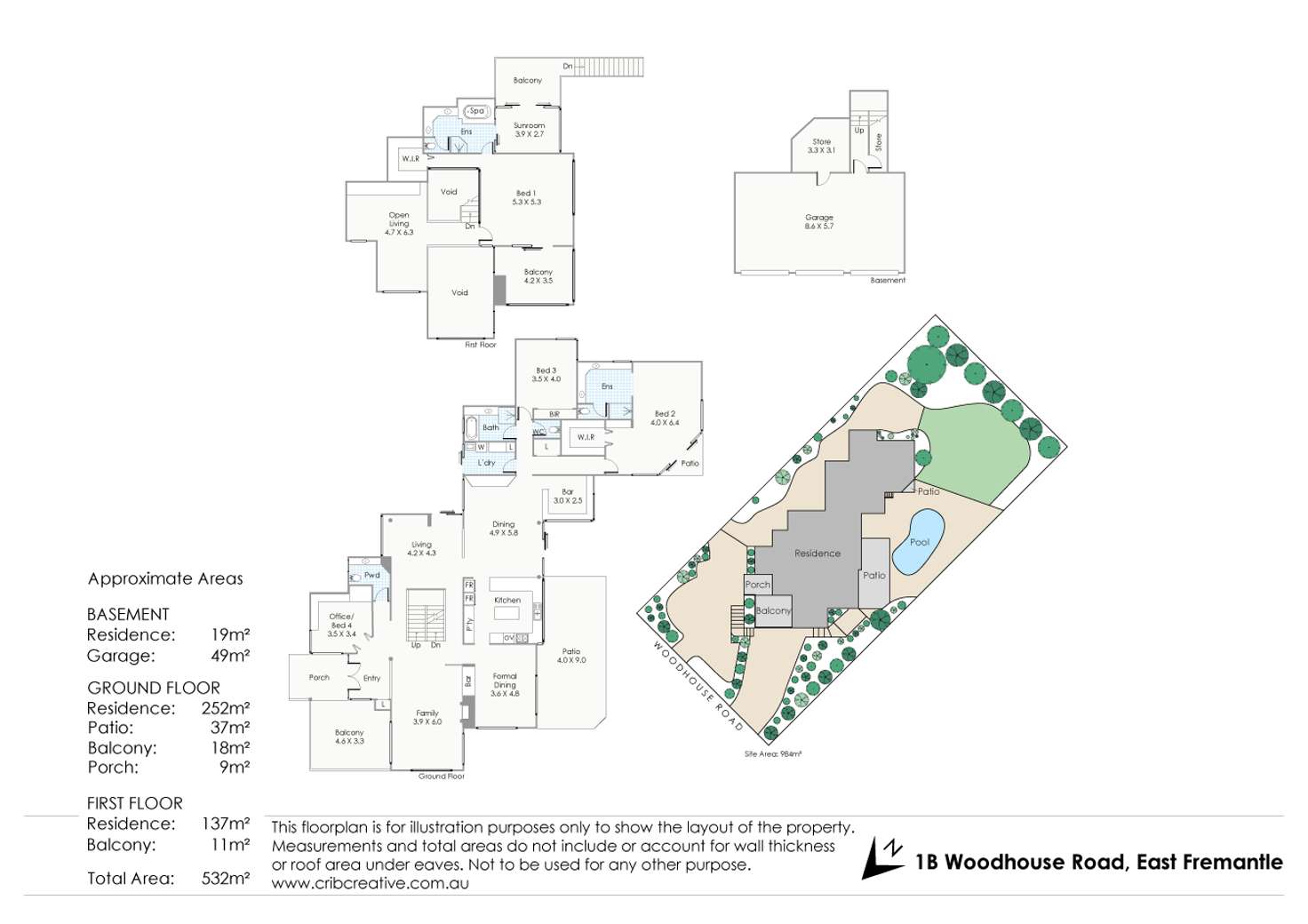 Floorplan of Homely house listing, 1B Woodhouse Road, East Fremantle WA 6158