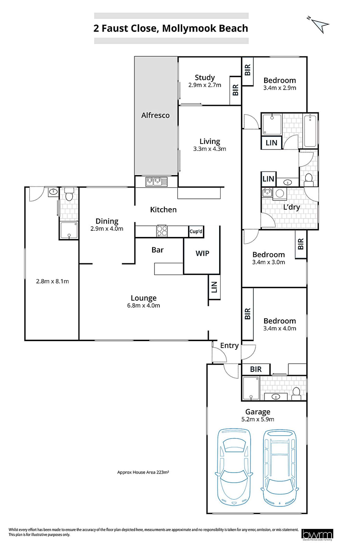 Floorplan of Homely house listing, 2 Faust Close, Mollymook Beach NSW 2539