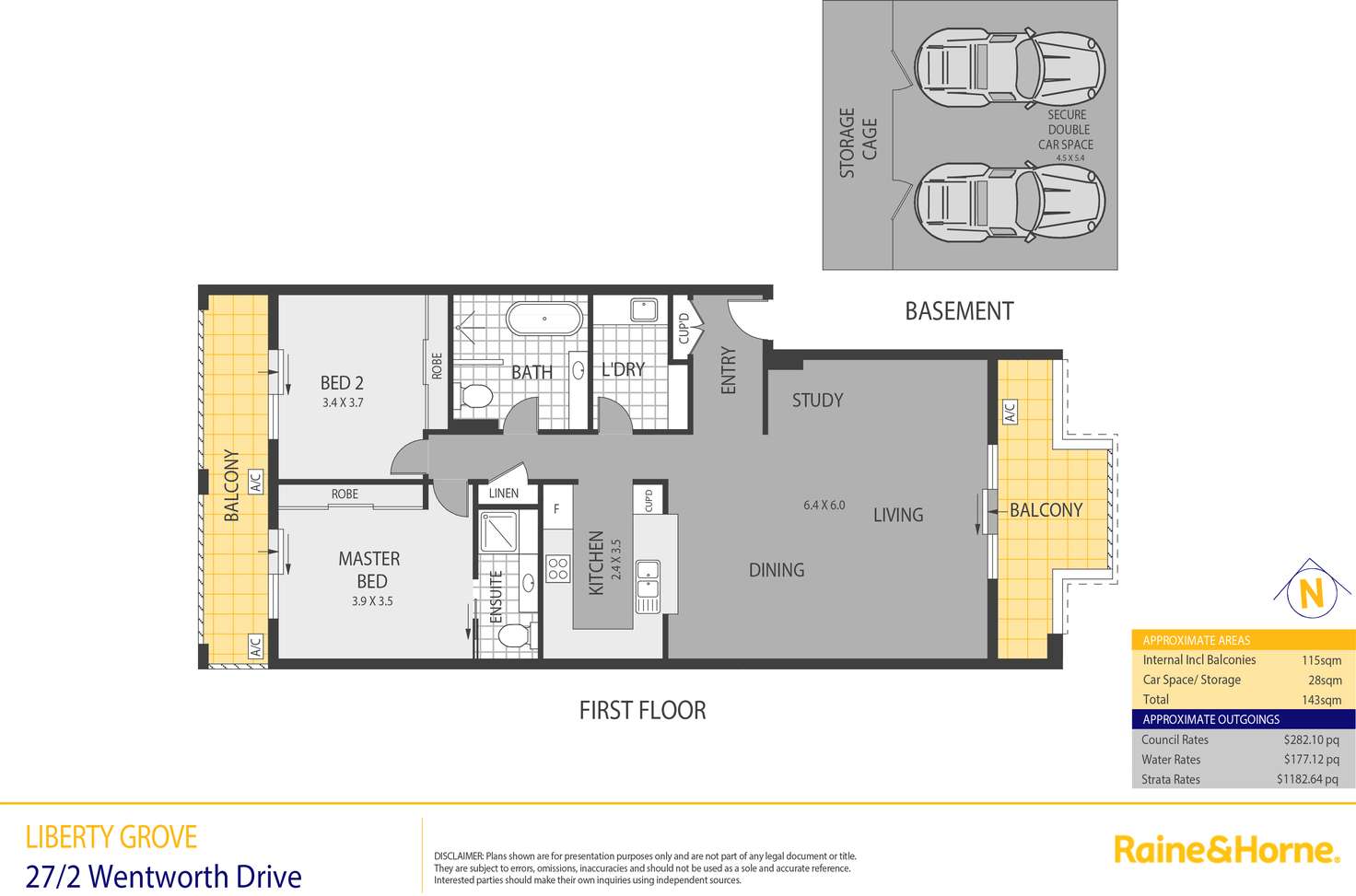 Floorplan of Homely apartment listing, 27/2 Wentworth Drive, Liberty Grove NSW 2138