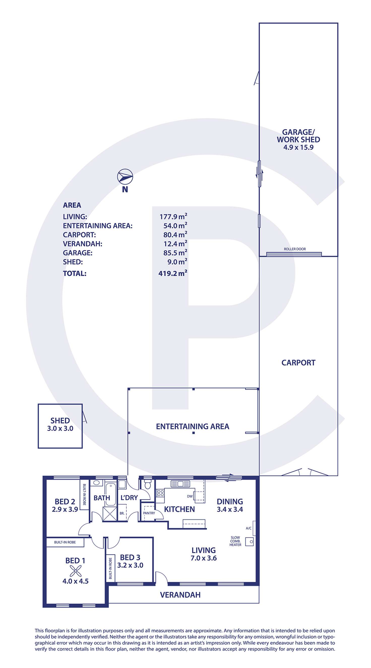 Floorplan of Homely house listing, 13 Carmen Court, Nairne SA 5252