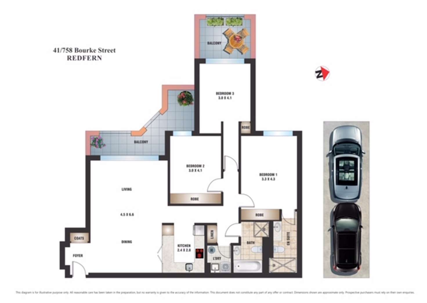 Floorplan of Homely apartment listing, 41/758 Bourke Street, Redfern NSW 2016