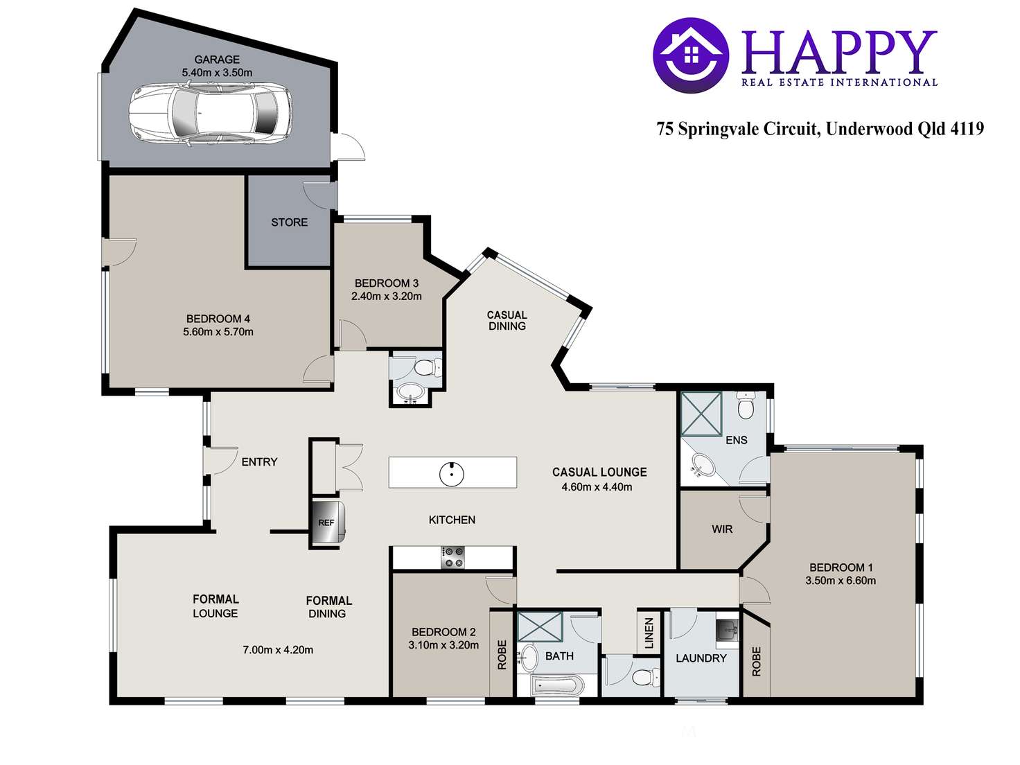 Floorplan of Homely house listing, 75 Springvale Circuit, Underwood QLD 4119