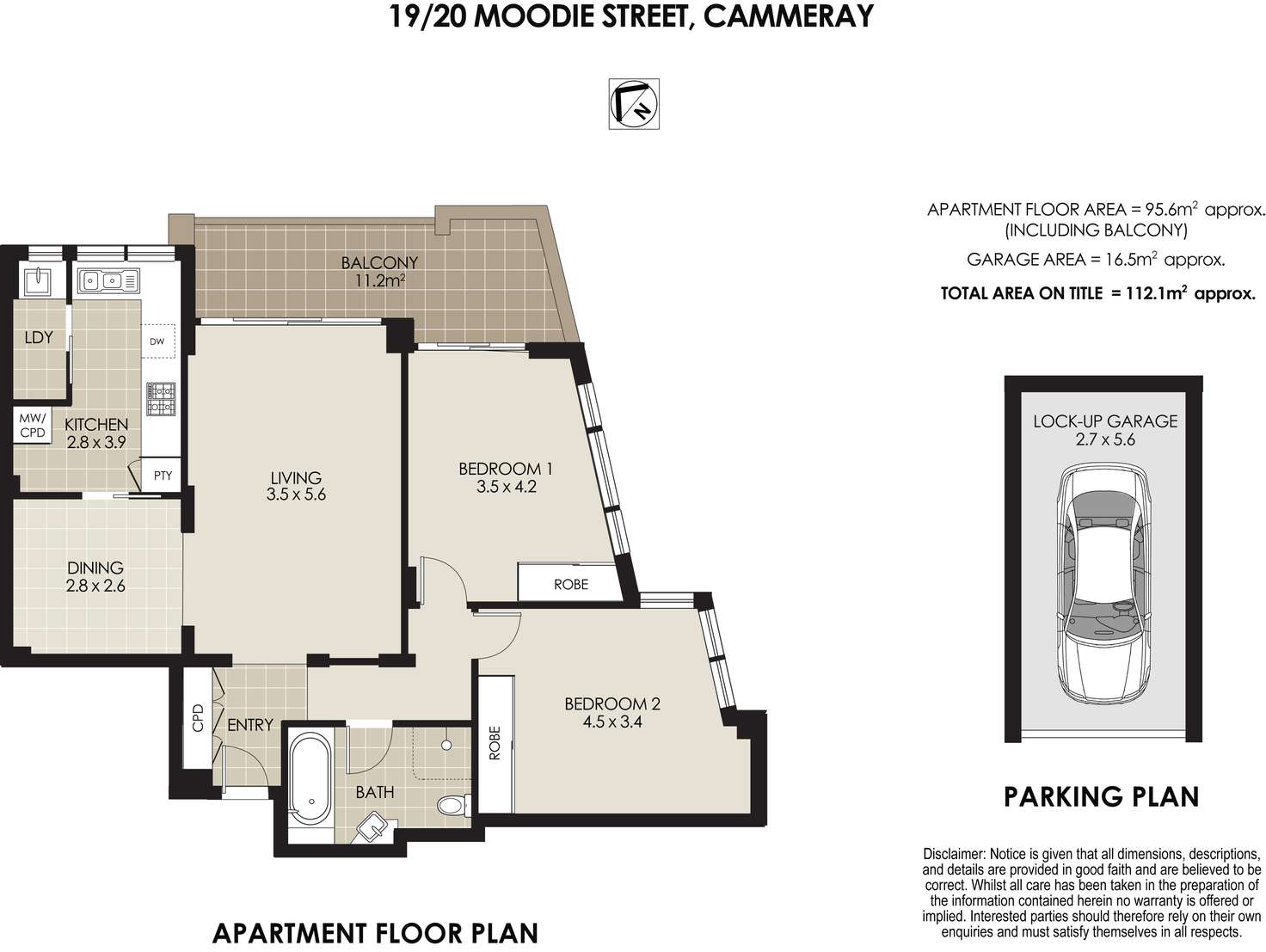 Floorplan of Homely apartment listing, 19/20 Moodie Street, Cammeray NSW 2062