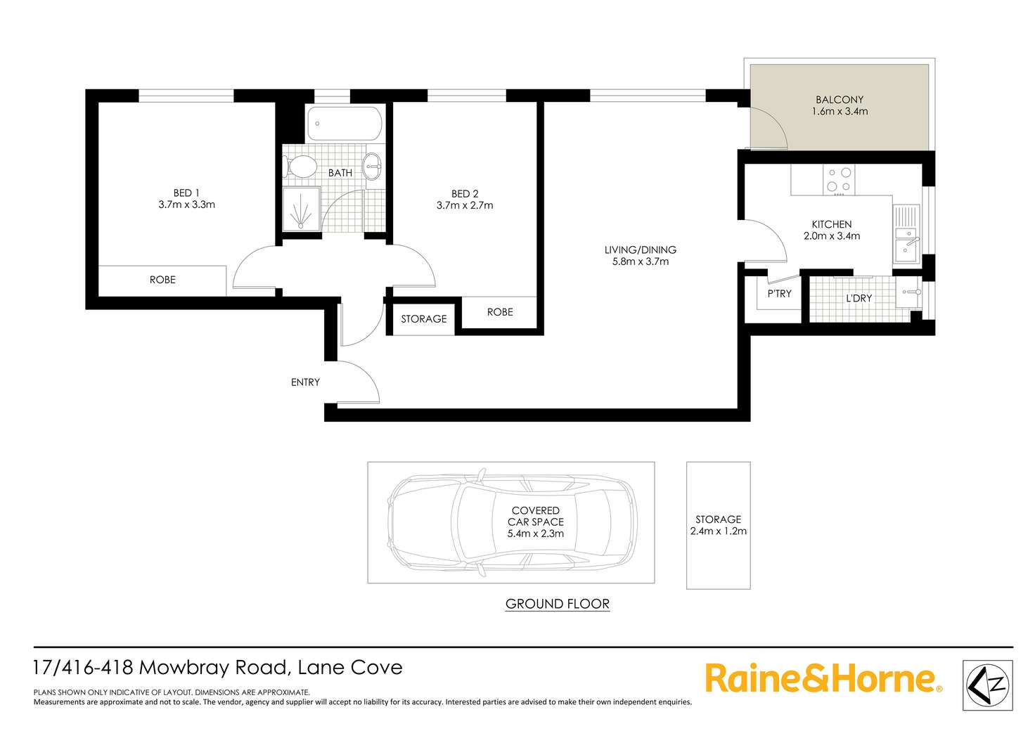 Floorplan of Homely apartment listing, 17/416 Mowbray Road, Lane Cove NSW 2066