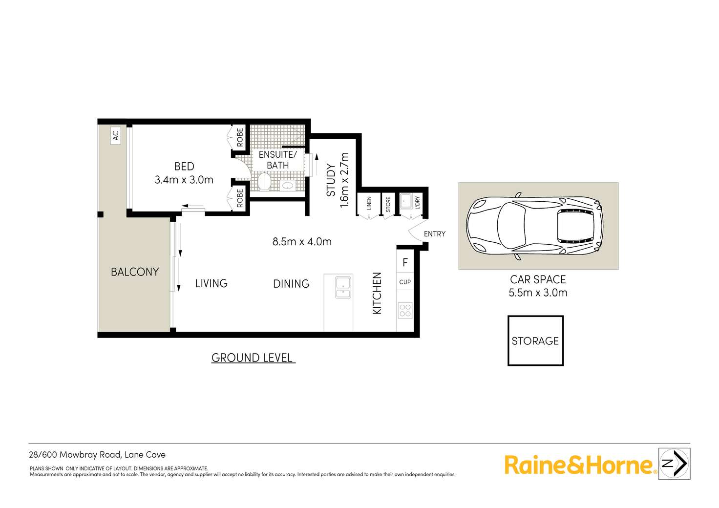 Floorplan of Homely apartment listing, 28/600 Mowbray Road, Lane Cove NSW 2066
