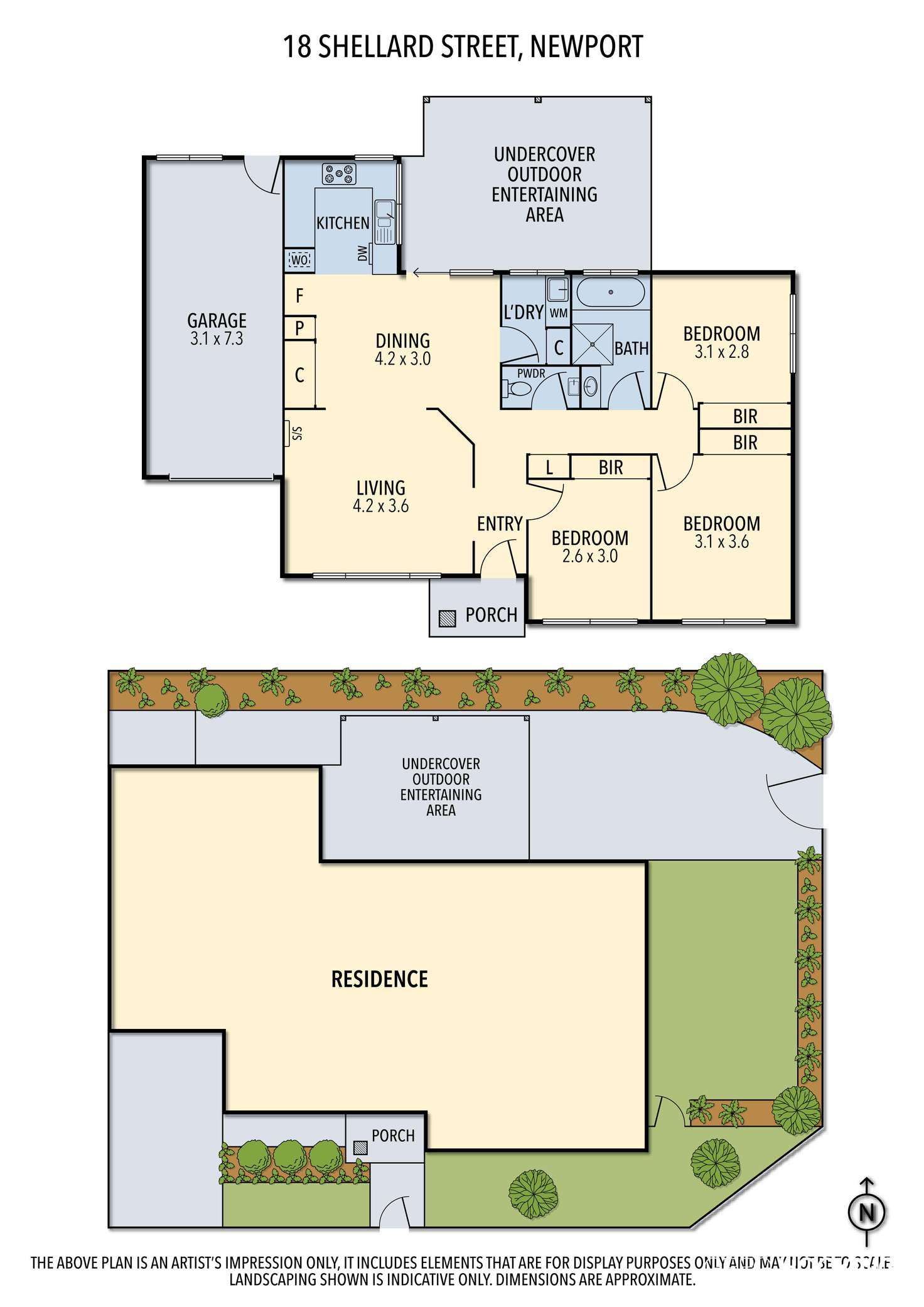 Floorplan of Homely house listing, 18 Shellard Street, Newport VIC 3015