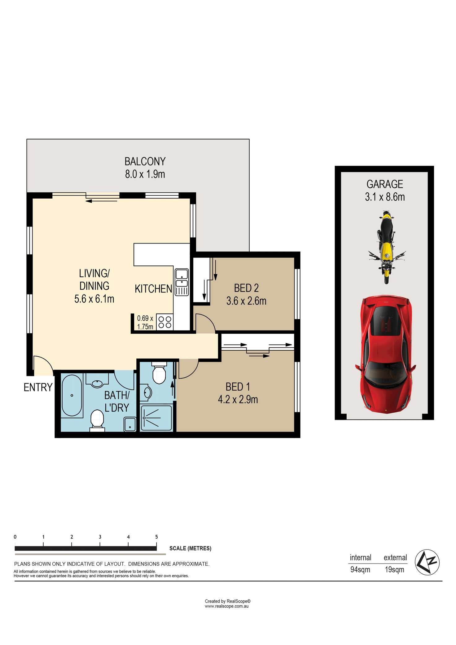 Floorplan of Homely apartment listing, 13/57 Mitre Street, St Lucia QLD 4067