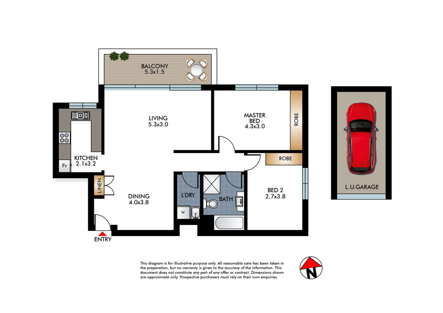 Floorplan of Homely apartment listing, 7B/15-19 Waverley Crescent, Bondi Junction NSW 2022