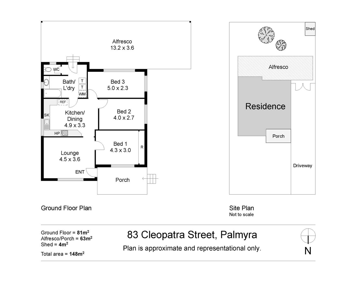 Floorplan of Homely house listing, 83 Cleopatra Street, Palmyra WA 6157