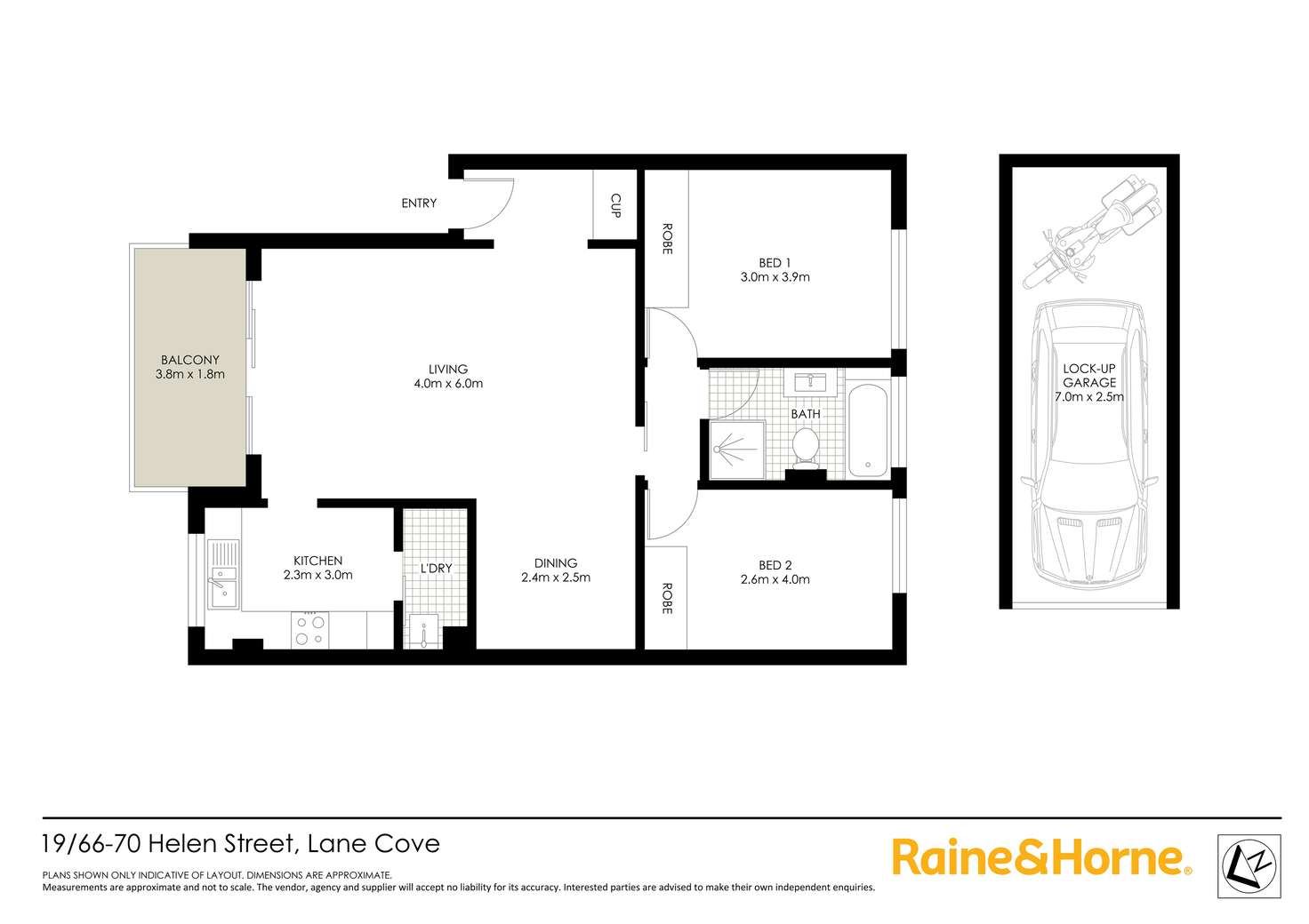 Floorplan of Homely apartment listing, 19/66 Helen Street, Lane Cove NSW 2066