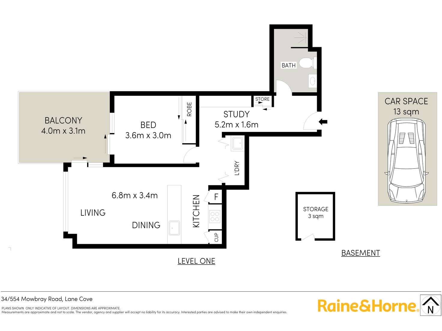 Floorplan of Homely apartment listing, 34/554 Mowbray Road, Lane Cove NSW 2066