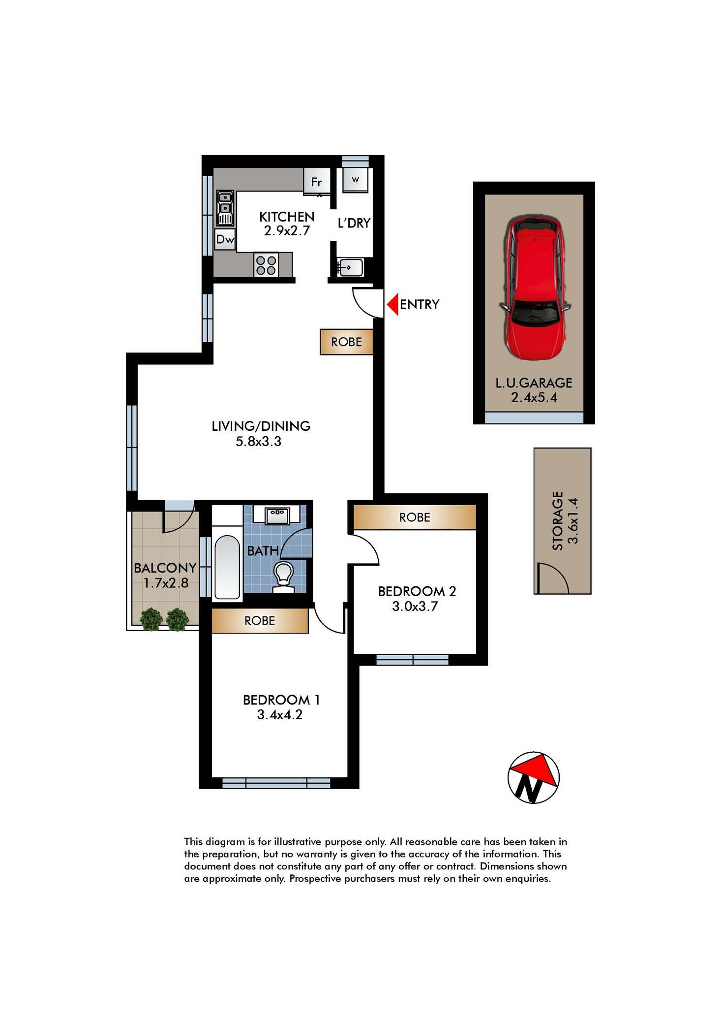 Floorplan of Homely apartment listing, 13/261-265 Old South Head Road, Bondi Beach NSW 2026