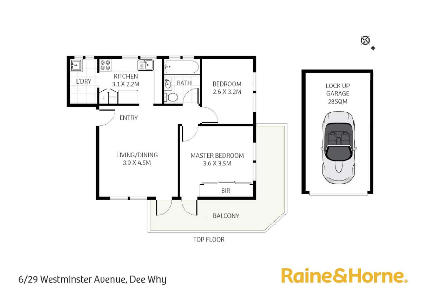 Floorplan of Homely apartment listing, 6/29 Westminster Avenue, Dee Why NSW 2099