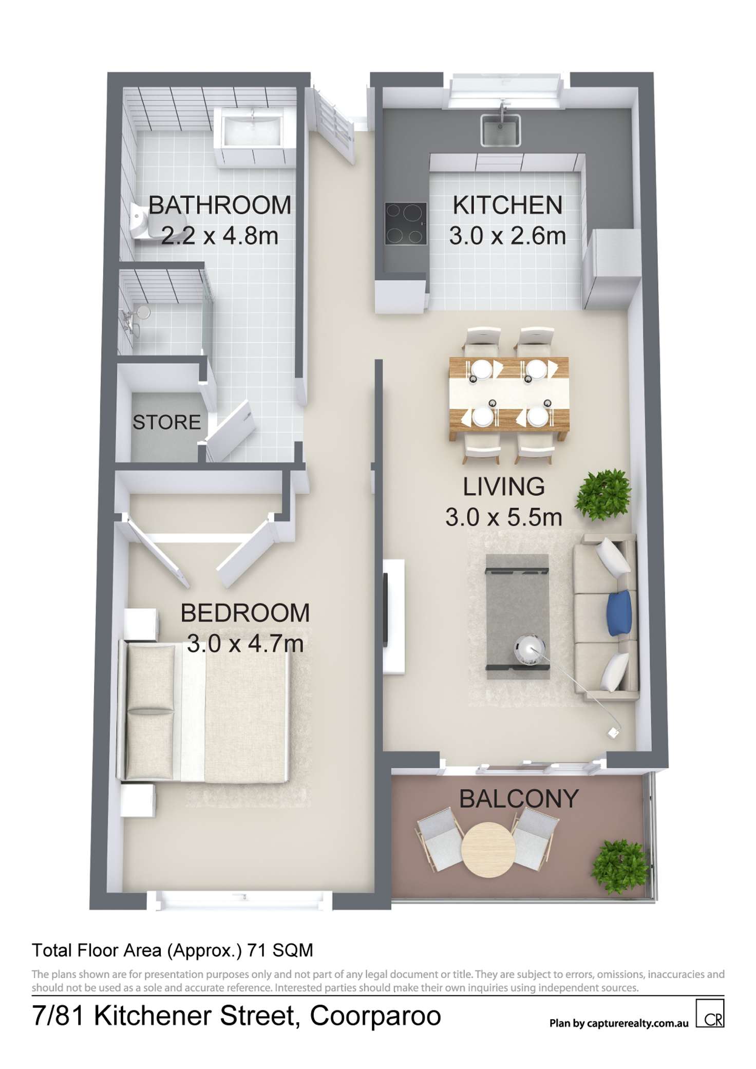 Floorplan of Homely unit listing, 7/81 Kitchener Street, Coorparoo QLD 4151