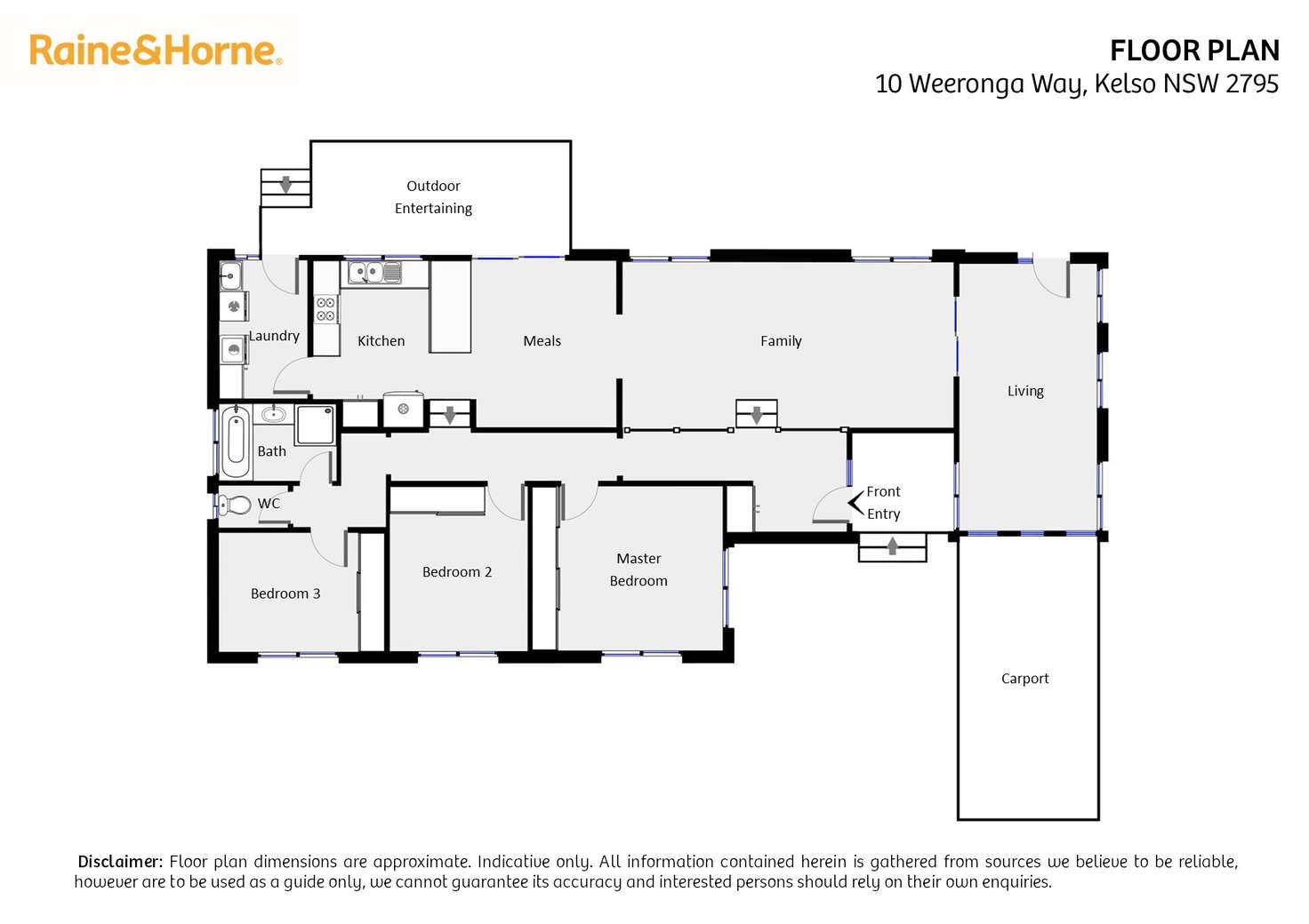 Floorplan of Homely house listing, 10 Weeronga Way, Kelso NSW 2795