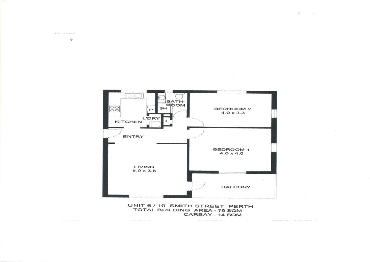 Floorplan of Homely apartment listing, 6/10 Smith Street, Perth WA 6000