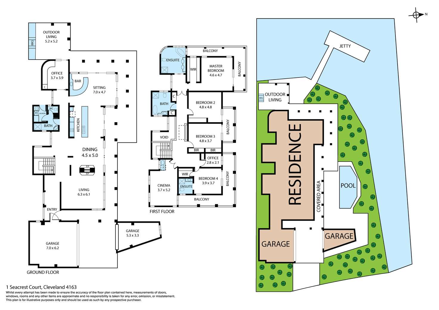 Floorplan of Homely house listing, 1 Seacrest Court, Cleveland QLD 4163