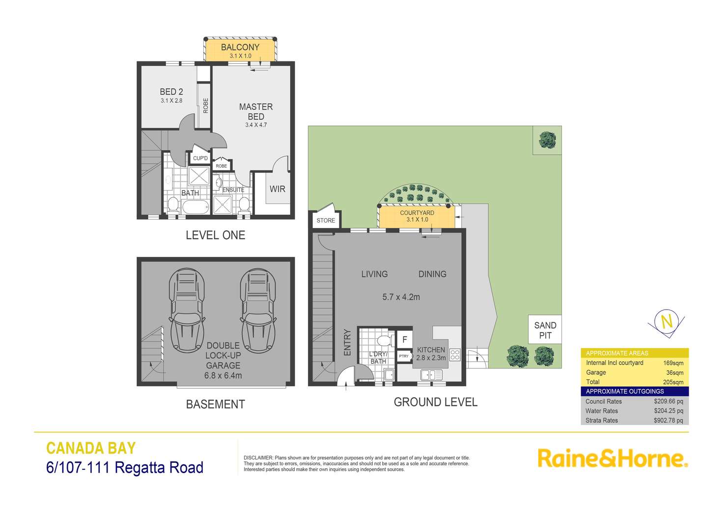 Floorplan of Homely townhouse listing, 6/107-111 Regatta Road, Canada Bay NSW 2046