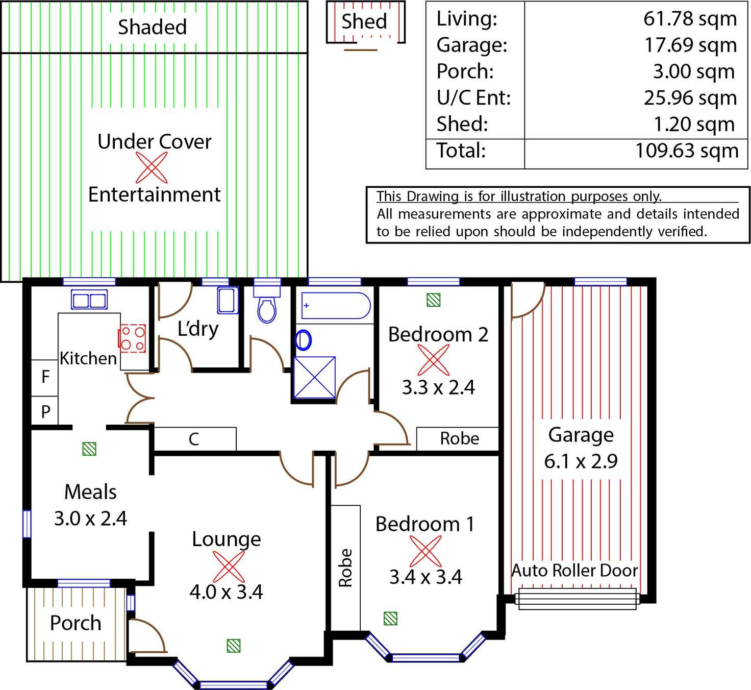 Floorplan of Homely unit listing, 3 Montebello Drive, Salisbury SA 5108