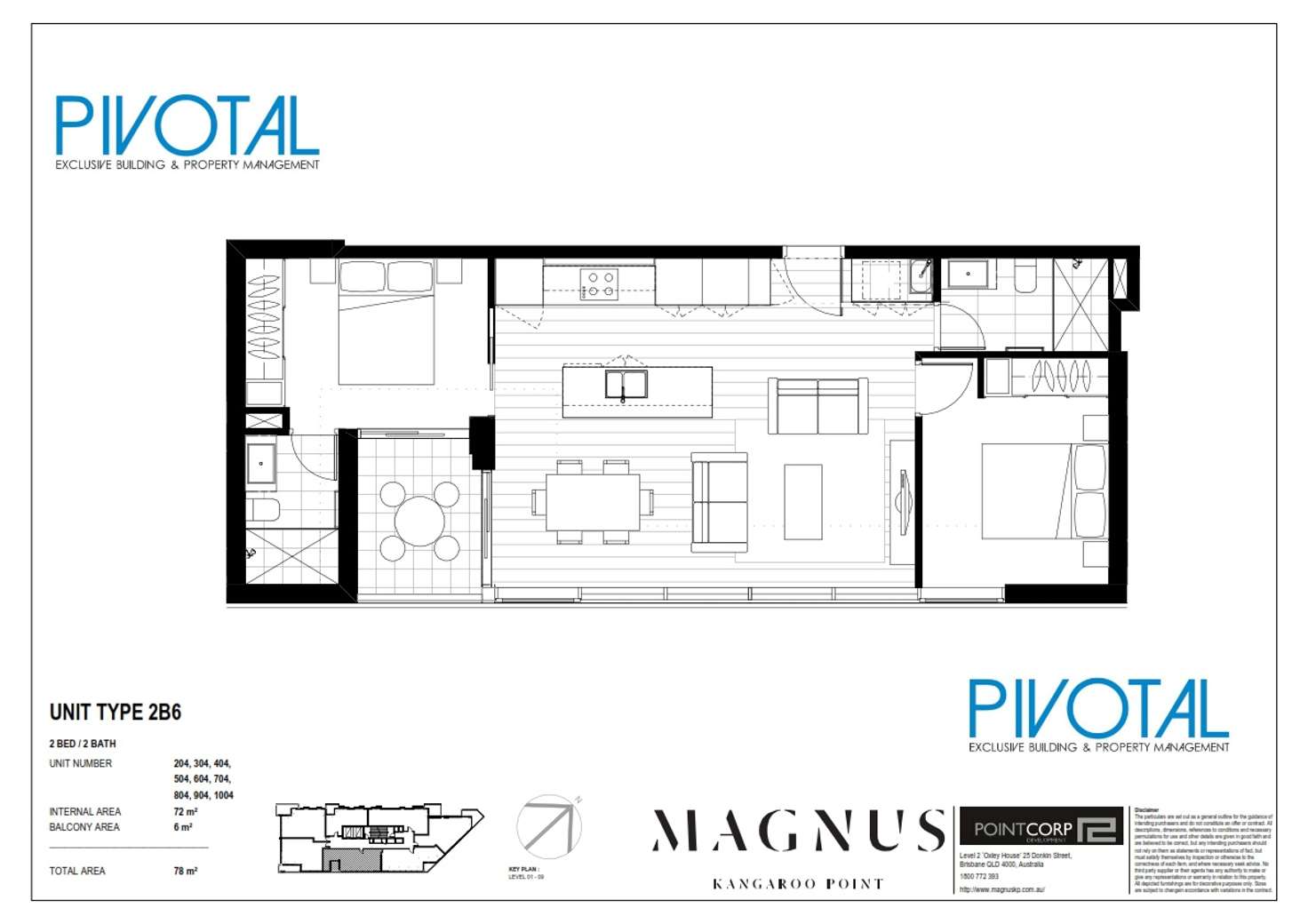 Floorplan of Homely apartment listing, 2042/59 O'Connell St, Kangaroo Point QLD 4169